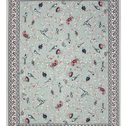 bella casa 200 TC Floral Print King Bedsheet with Pillow Covers image 4