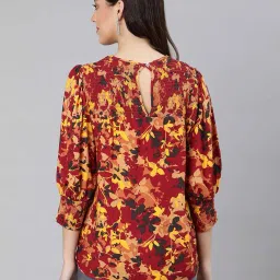 oxolloxo Women Floral Print Relaxed Fit Top image 4