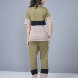 sj slumber jill Women Colourblock Top & Pyjamas Set image 4