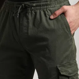 john players select Men Slim Fit Cargo Pants with Insert Pockets image 4