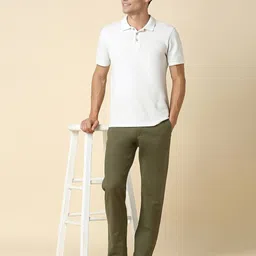 allen solly Men Slim Fit Flat-Front Chinos image 4