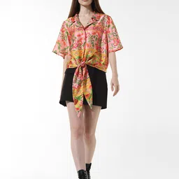 only Women Floral Print Loose Fit Shirt image 4