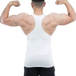 athflex Men Scoop-Neck Sleeveless Vest with Logo Print image 4