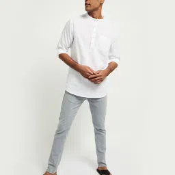 max Cotton Short Kurta with Patch Pocket image 4