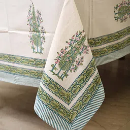 ambiya Floral Print Cotton 8 Seater Table Cover image 4