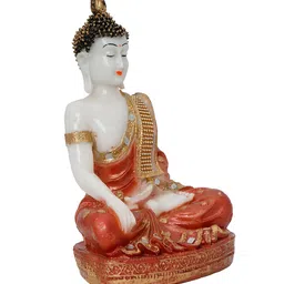 ecraftindia Meditating Lord Buddha Handcrafted Showpiece image 4