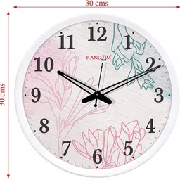 random Floral Print Round Analogue Wall Clock image 4