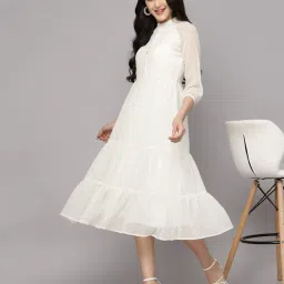 aayu-all about you Swiss Dot Tiered Dress image 4