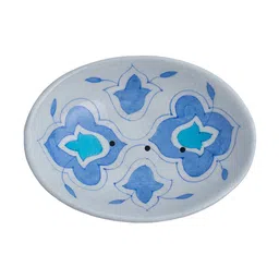 arus Floral Pattern Ceramic Handmade Soap Dish image 4