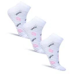 dollar Pack of 3 Women Striped Ankle-Length Socks image 4