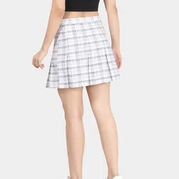vastrado Women Checked Cotton Flared Skirt image 4