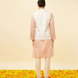 manyavar Men Woven Regular Fit Nehru jacket image 4