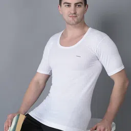 dollar Pack of 7 Men Solid Combed Cotton Shrinkless Vest image 4