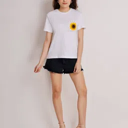 kapasriti Women Crochet Regular Fit T-Shirt image 4