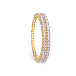 ratnavali jewels Women Gold-Plated Stone-Studded Bangles image 4