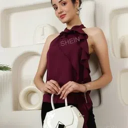 Shein Party Sleeveless Asymmetric HemRuffle Regular Top-picture-31
