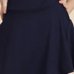 Shein High Waist Panel Structured Mini Flared Skirt image 4