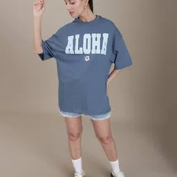 Shein Drop Shoulder Typographic Chest Print Crew Tshirt image 4