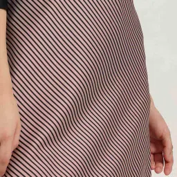fable street Women Striped Skirt with Elasticated Waist image 4
