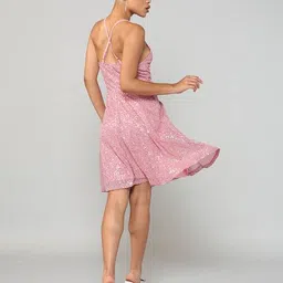 Shein Sleeveless Flared HemRuched Waist A-Line Dress image 4