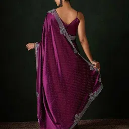 ri-wah Women Embroidered Saree with Blouse Piece image 4