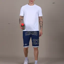 Shein Knee Length Typographic Print Track Shorts image 5