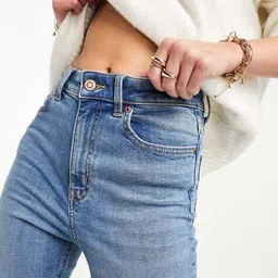 asos design Women Mid-Wash Ultimate Skinny Fit Jeans image 4