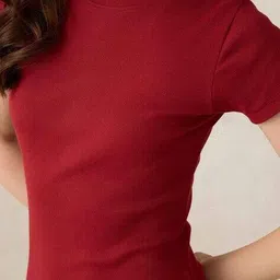 outzidr global Women Ribbed Bodycon Dress  image 4