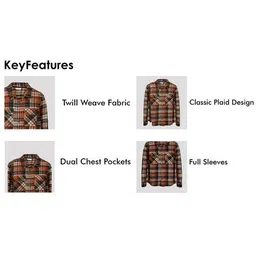 purple united kids Boys Checked Regular Fit Shirt with Spread Collar image 4