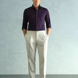 arrow newyork Men Spread Collar Slim Fit Shirt image 4