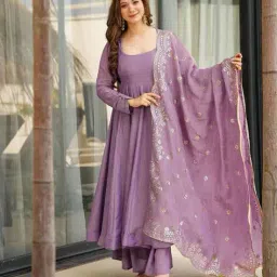 nyrika Women Embellished Anarkali Kurta Set image 4