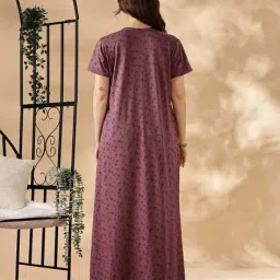 9shines label Women Floral Cotton Nightgown image 4