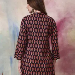 tissu Women Straight Mandarin-Neck Kurti image 4