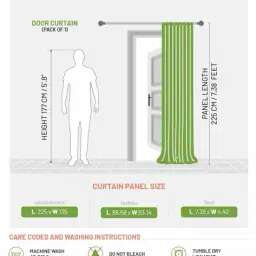 ddecor live beautiful Plain Readymade Window Curtain image 4