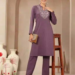 nayam by lakshita Women Embroidered 2-Piece Straight Kurta Set image 4