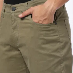 john players Men Slim Fit Flat-Front Chinos image 4