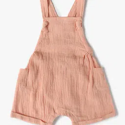 inf frendz Girls Printed Double Guaze Dungaree with T-Shirt image 4