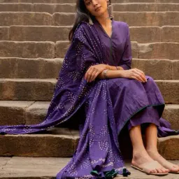 anni designer Women Straight Kurta Set with Dupatta image 4