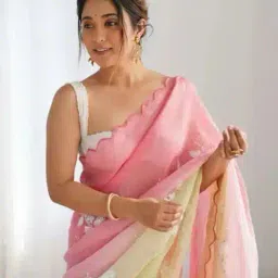 svaraa Embroidered Work Jimmy Choo Silk Saree image 4