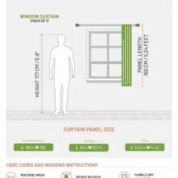 ddecor live beautiful Stripes Readymade Window Curtain  image 4