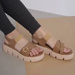 shezone Women Open-Toe Platforms Heeled Sandals image 5