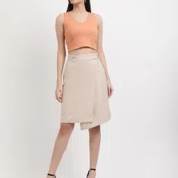 centrestage Solid Wrap Skirt image 5