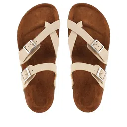 mozafia Women Slip-On Flat-Sandals with Buckle Accent image 5