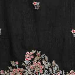 divine international tradingco Women Embroidered Vichitra Silk Saree image 5