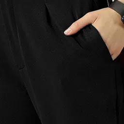 ausk Women High-Rise Relaxed Fit Pleat-Front Trousers image 5