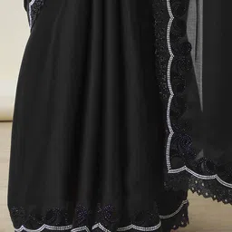 soch Women Embroidered Saree with Contrast Border image 5