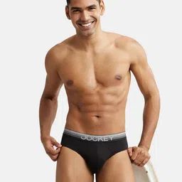 jockey US07 Super Combed Cotton Elastane Stretch Solid Brief with Ultrasoft Waistband image 5