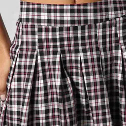 outryt by azorte Tartan Mini Skirt with Pleats image 5