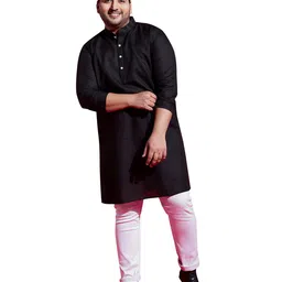 big banana Long Kurta with Mandarin Collar image 5