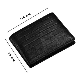 lorenz Striped Genuine Leather Bi-Fold Wallet image 5